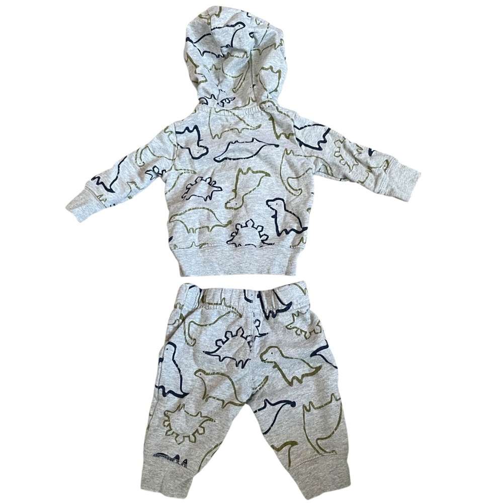 Child of Mine by Carter’s Dinosaur Hoodie and Pants Set size 0-3 Months - Picture 2 of 10